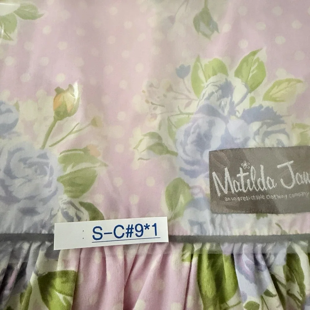 Matilda Jane Girls pants Pink Yellow Maple Sugar Big‎ Ruffles Good Hart Pants 6